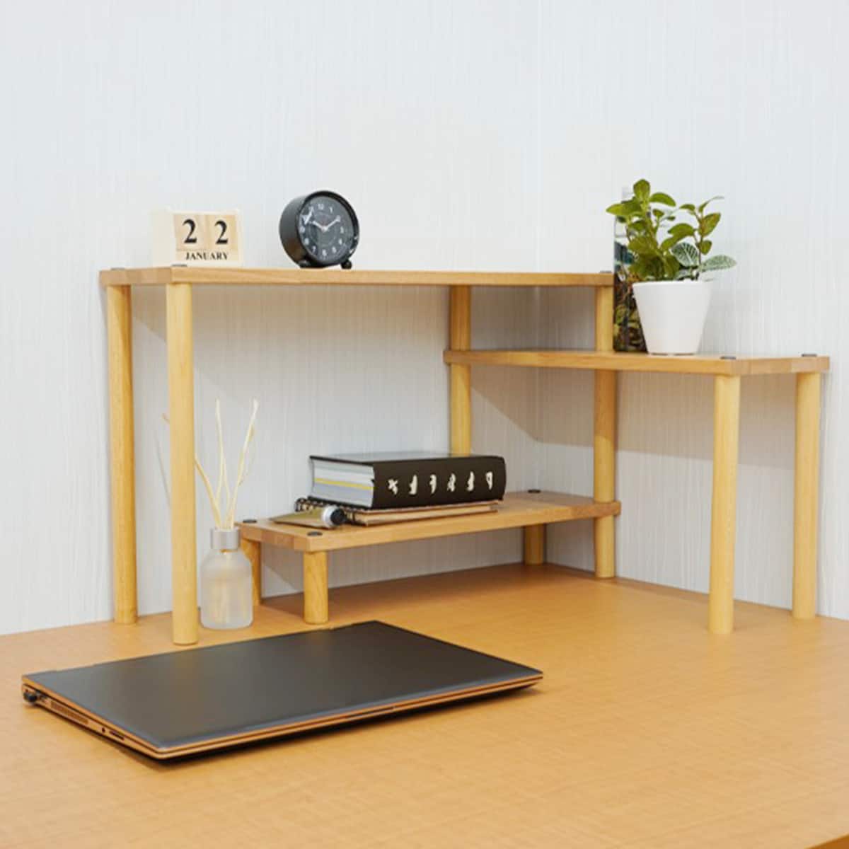 組替え自由な天然木デスク上ラック (ハイセット) | ニトリネット【公式