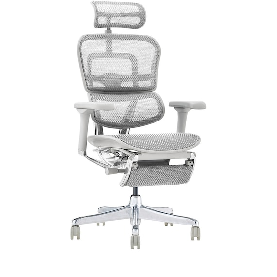 ワークチェア(エルゴヒューマン EHP2 LPLDR GY/WH) 2枚目画像