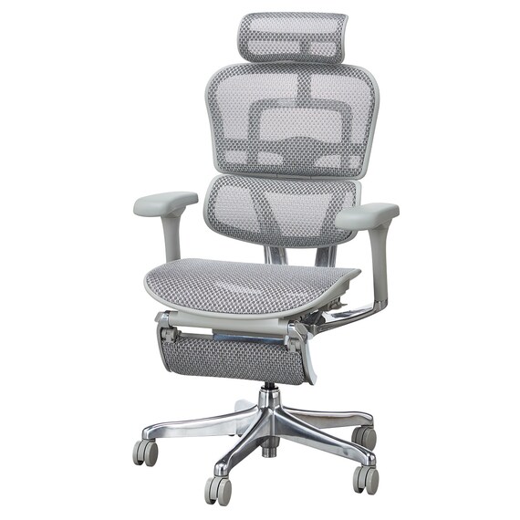 ワークチェア(エルゴヒューマン EHP2 LPLDR GY/WH) 4枚目画像