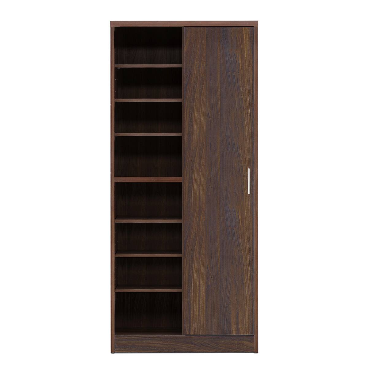 片側引き戸スライド書棚 (幅80cm BR) | ニトリネット【公式】 家具
