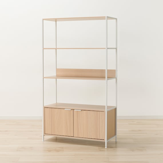 フリーシェルフ扉ユニット付き(CW752 1584 NA/WH) 1枚目画像