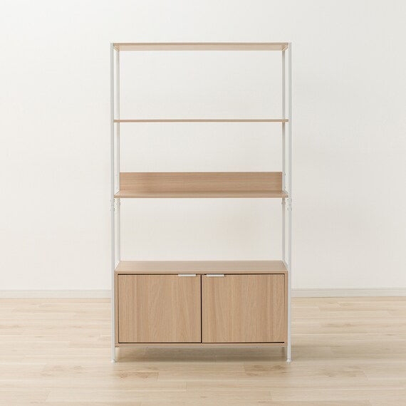 フリーシェルフ扉ユニット付き(CW752 1584 NA/WH) 2枚目画像