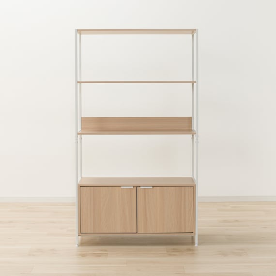 フリーシェルフ扉ユニット付き(CW752 1584 NA/WH) 2枚目画像