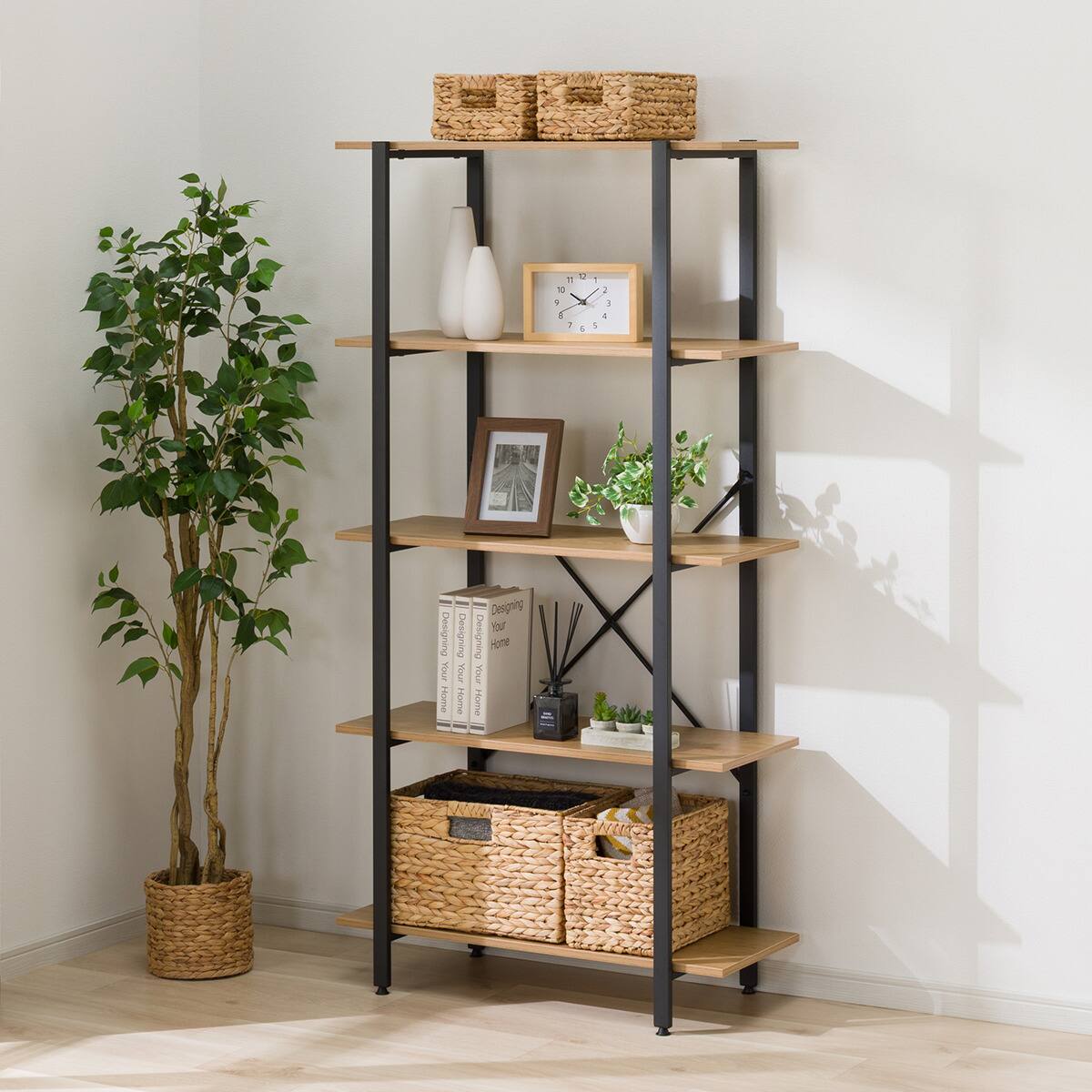 フリーシェルフ(KP505 1580 LBR/BK) | ニトリネット【公式】 家具