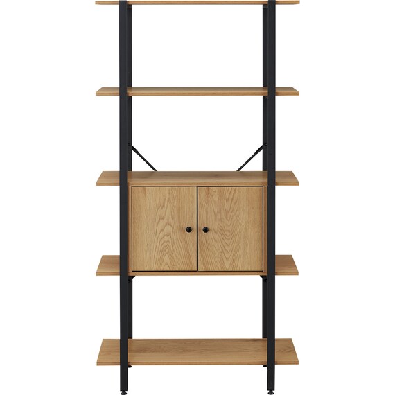 フリーシェルフ扉ユニット付き(KP506 1580 LBR/BK) 3枚目画像