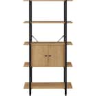 フリーシェルフ扉ユニット付き(KP506 1580 LBR/BK) 4枚目画像