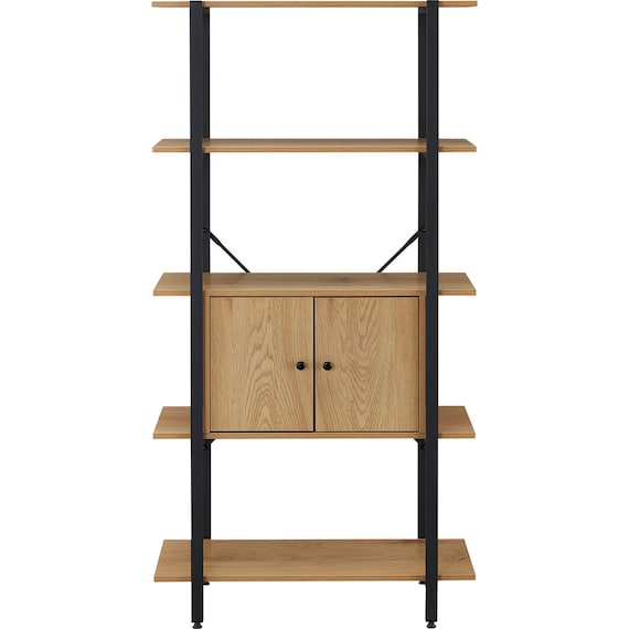 フリーシェルフ扉ユニット付き(KP506 1580 LBR/BK) 4枚目画像