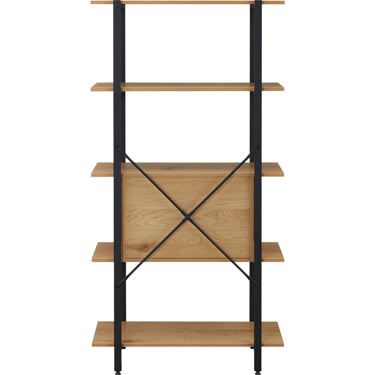 フリーシェルフ扉ユニット付き(KP506 1580 LBR/BK) | ニトリネット