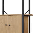 フリーシェルフ扉ユニット付き(KP506 1580 LBR/BK) 9枚目画像