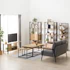 フリーシェルフ扉ユニット付き(KP506 1580 LBR/BK) 15枚目画像