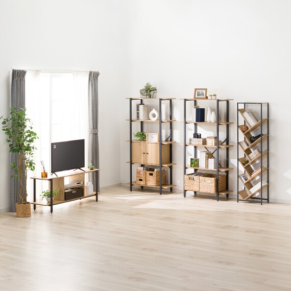 フリーシェルフ扉ユニット付き(KP506 1580 LBR/BK) 17枚目画像