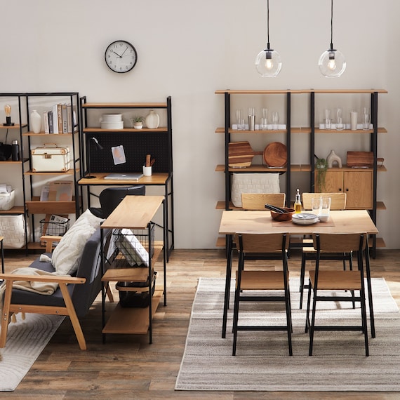 フリーシェルフ扉ユニット付き(KP506 1580 LBR/BK) 19枚目画像