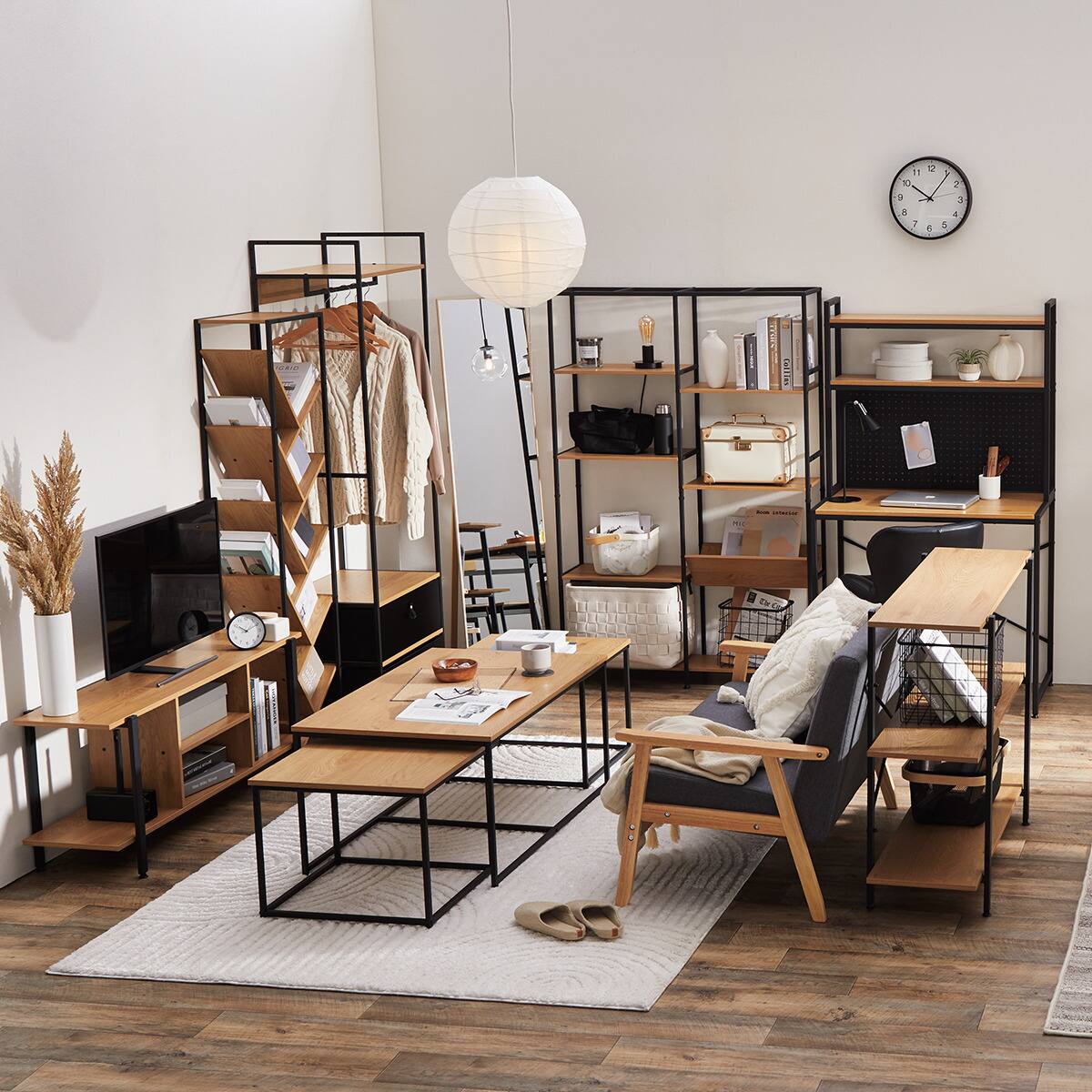 オープンシェルフ(KP508 1510 LBR/BK) | ニトリネット【公式】 家具