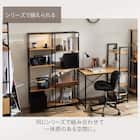 システムデスク(KP509 LBR/BK) 3枚目画像