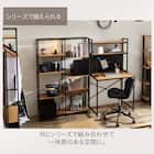 省スペースデスク(KP510 LBR/BK) 3枚目画像