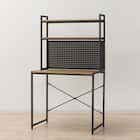 省スペースデスク(KP510 LBR/BK) 6枚目画像