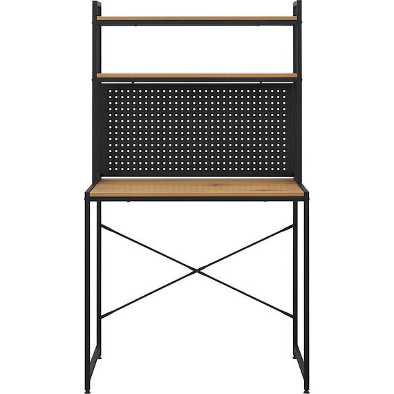 省スペースデスク(KP510 LBR/BK) 7枚目画像