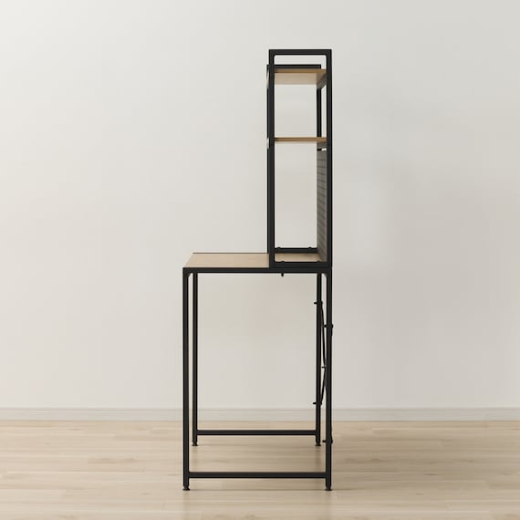 省スペースデスク(KP510 LBR/BK) 8枚目画像