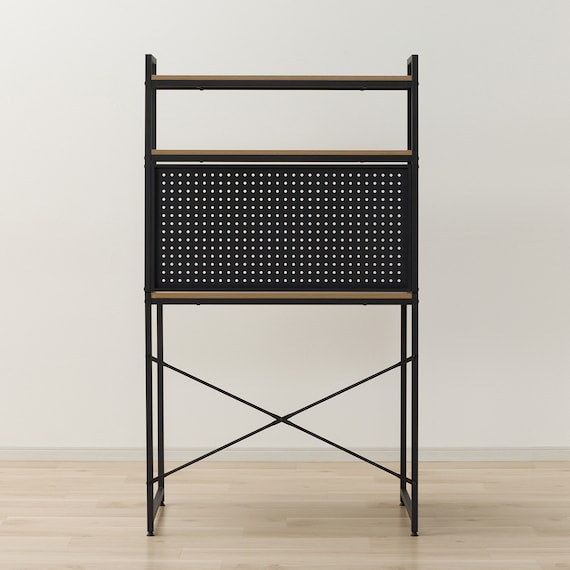 省スペースデスク(KP510 LBR/BK) 9枚目画像