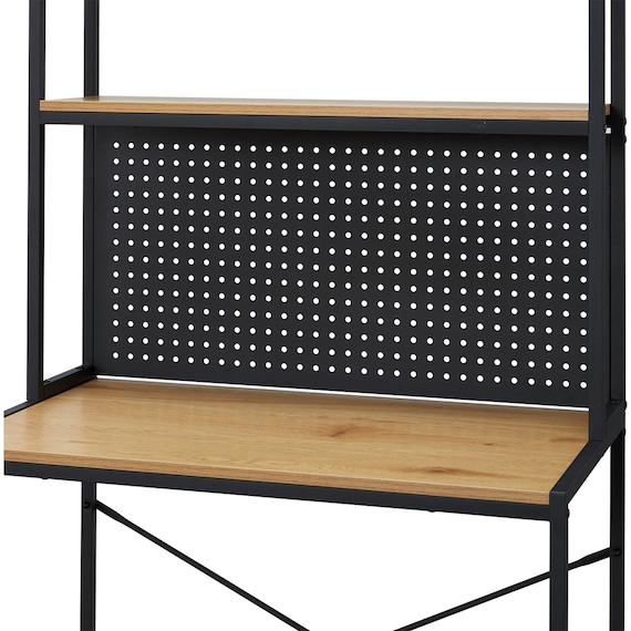 省スペースデスク(KP510 LBR/BK) 10枚目画像