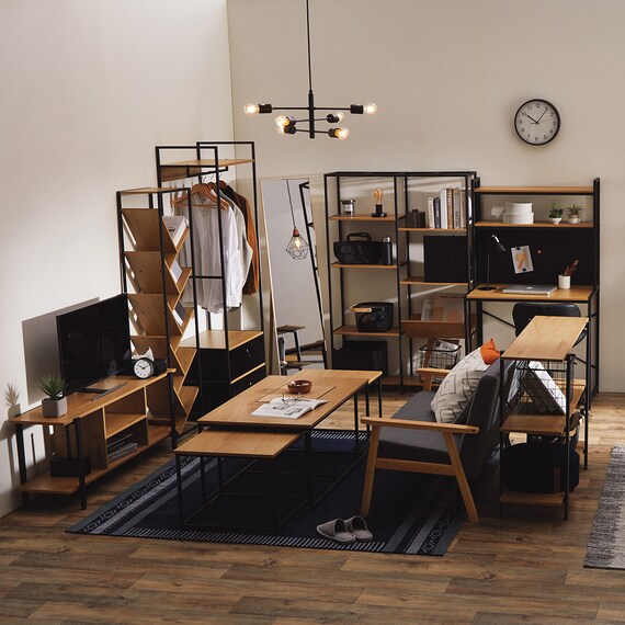 省スペースデスク(KP510 LBR/BK) 18枚目画像