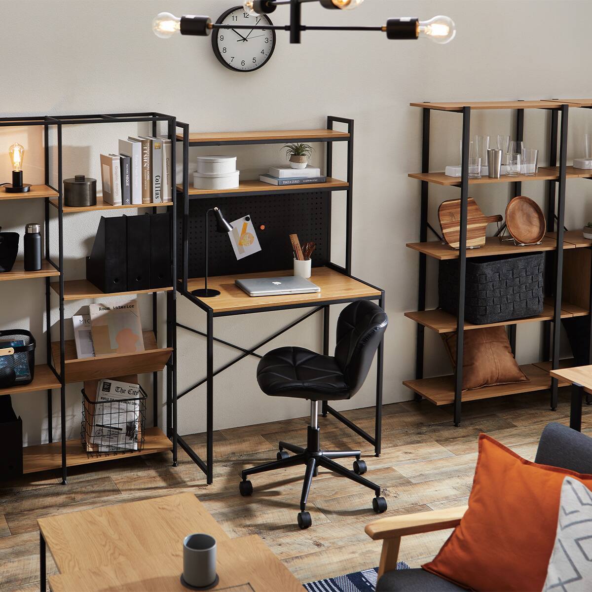 省スペースデスク(KP510 LBR/BK) | ニトリネット【公式】 家具