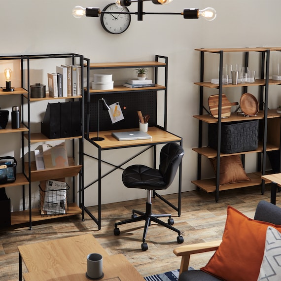 省スペースデスク(KP510 LBR/BK) 19枚目画像