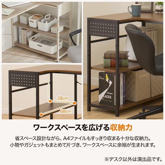 L型コーナーデスク(ZK012 72 GW) 4枚目画像