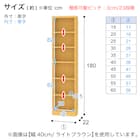 RVオーダーラック強化棚 奥行22cm (幅50×高さ180cm ミドルブラウン) 2枚目画像
