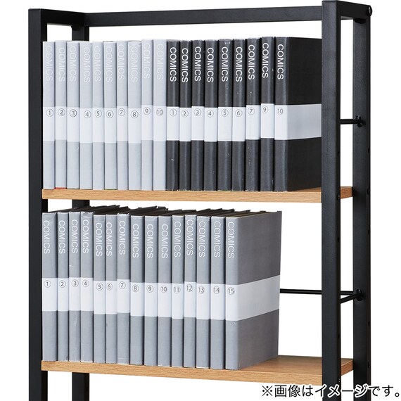 薄型コミックラック(KN303 LBR) 5枚目画像