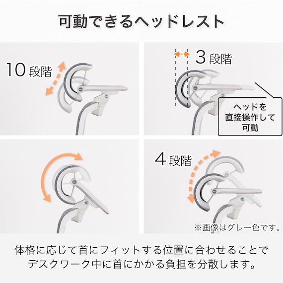 デスクチェア(Chair Studio 003 GY)【島忠ホームズ商品】 3枚目画像