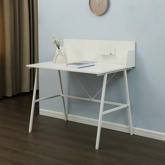 デスク(パネル付き OM002 WH) 1枚目画像