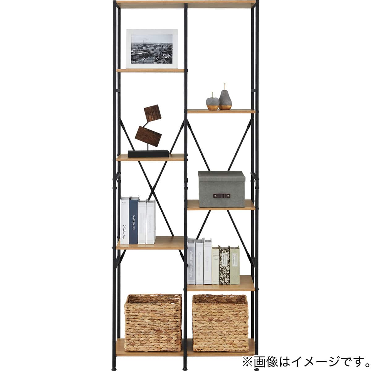 フリーシェルフ(KP605 1870 LBR/BK) | ニトリネット【公式】 家具