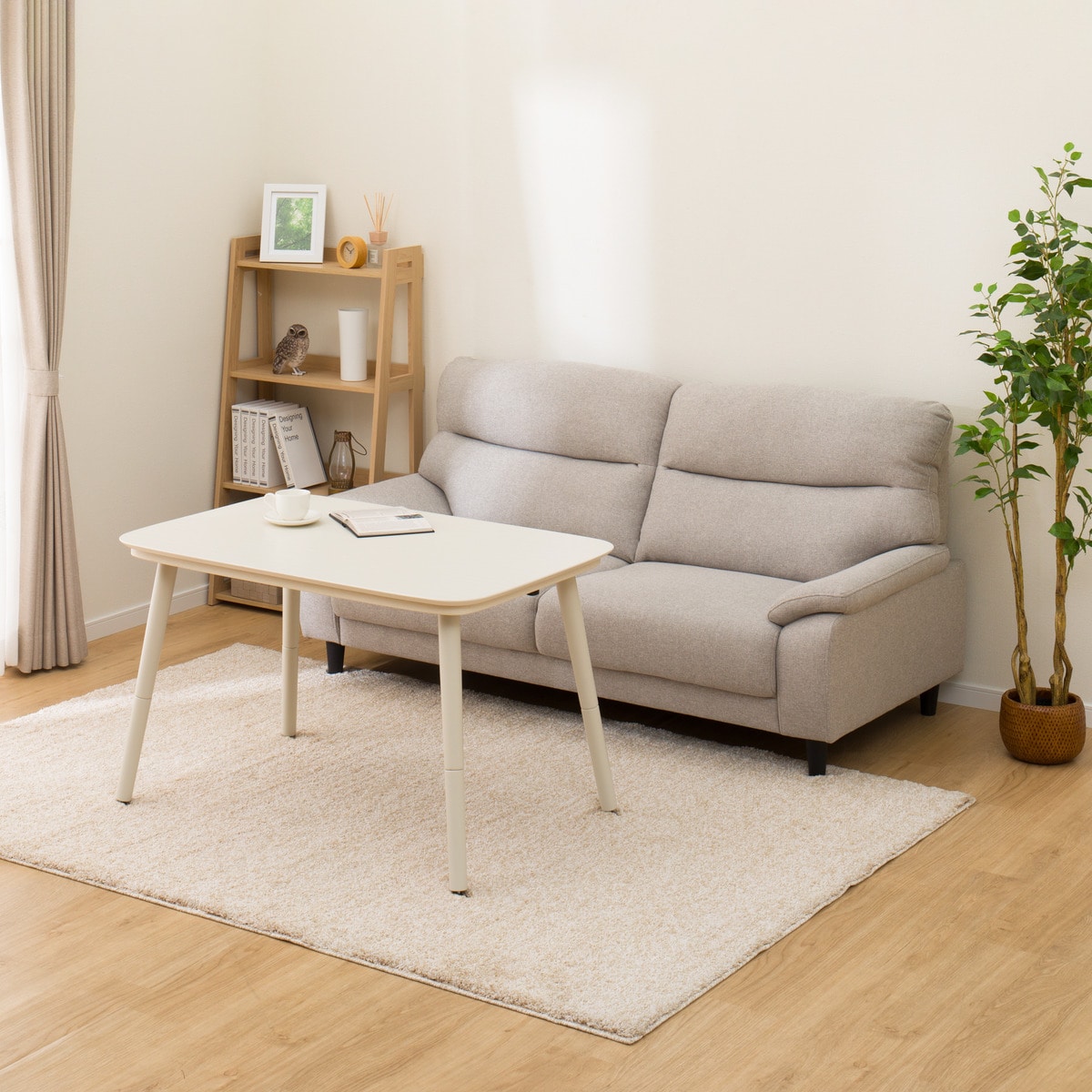 ニトリ 高さを変えられる リビング 2way こたつ テーブル120×80