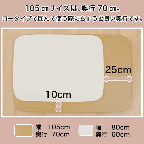 高さが変えられる2Wayこたつテーブル(NV02 105 MBR) 8枚目画像