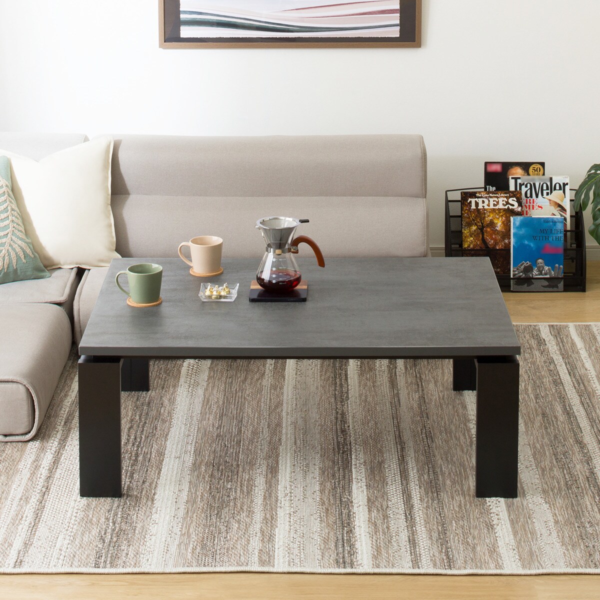 ニトリ　リビングこたつ ニトリ リビングこたつ(フロットR 105 GY) : ニトリ Yahoo!店