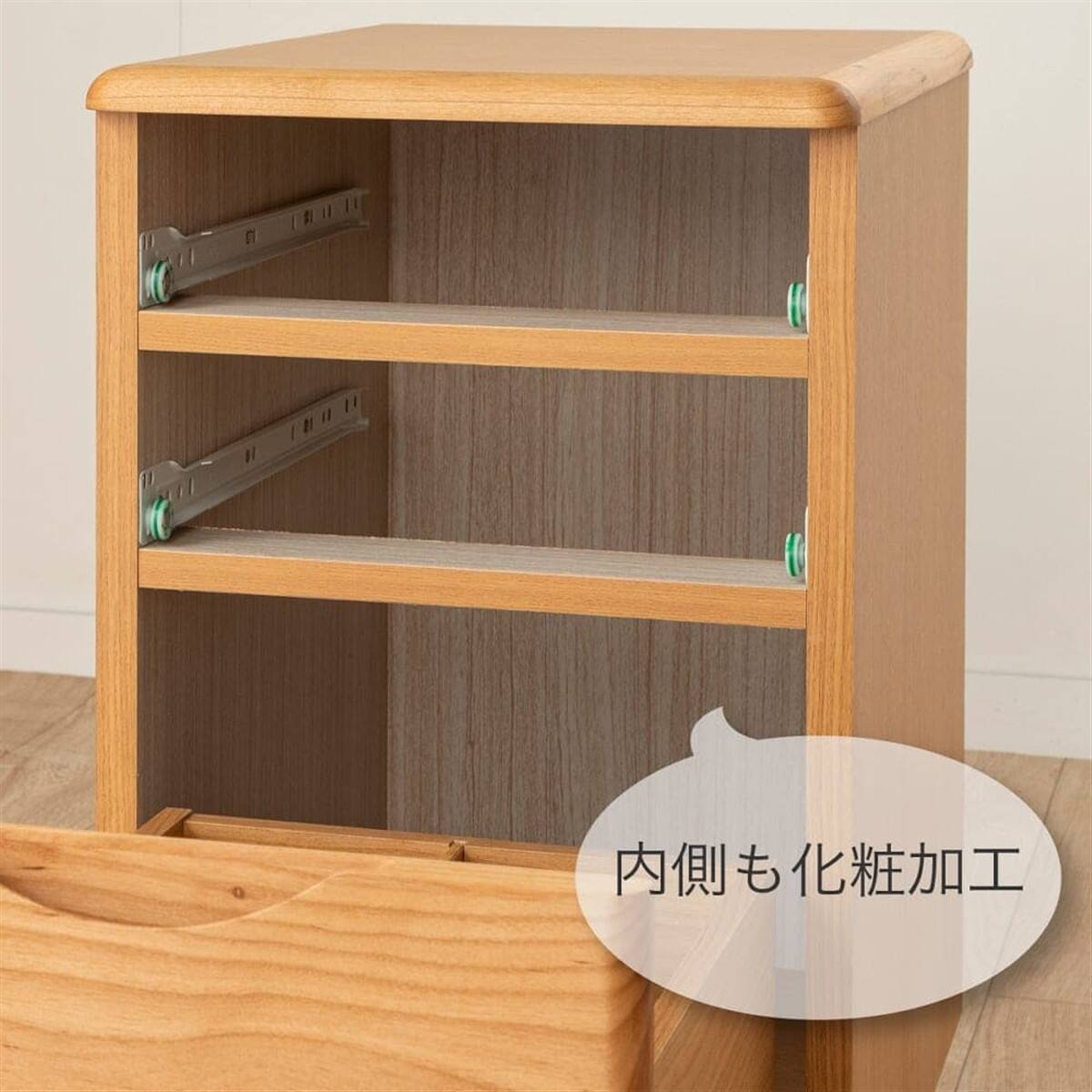 棚付デスクワゴンセット アエル(デスク105/上棚/ワゴン/MBR)【島忠
