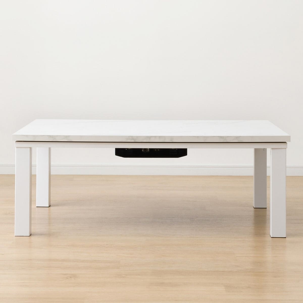 大理石調の軽量リビングこたつと掛布団セット(LM01 105 WH/RB2510