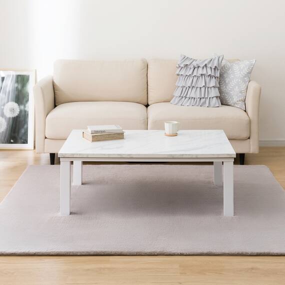 大理石調の軽量リビングこたつ(LM01 105 WH) 6枚目画像