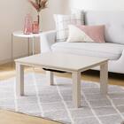 長方形リビングこたつ + 掛布団セット (LS01 8060 WW/RB2510 正方形 IV) 6枚目画像