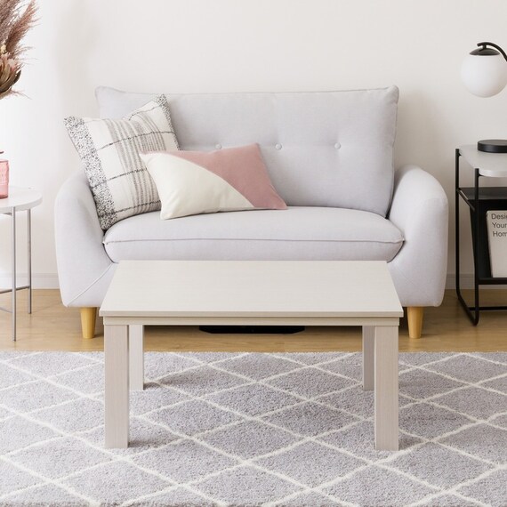 長方形リビングこたつ + 掛布団セット (LS01 8060 WW/RB2510 正方形 IV) 7枚目画像