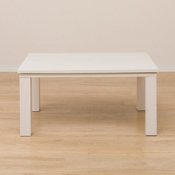 長方形リビングこたつ + 掛布団セット (LS01 8060 WW/RB2510 正方形 IV) 9枚目画像