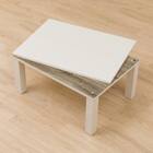 長方形リビングこたつ + 掛布団セット (LS01 8060 WW/RB2510 正方形 IV) 10枚目画像