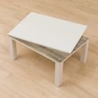 長方形リビングこたつ + 掛布団セット (LS01 8060 WW/RB2510 正方形 IV) 10枚目画像