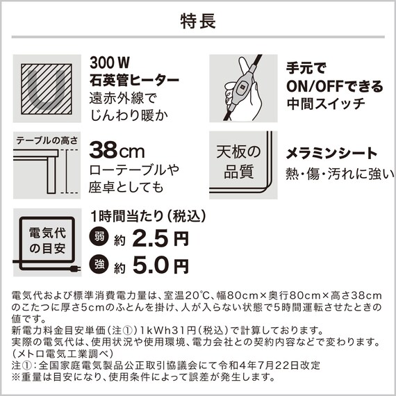 こたつ(LS01 8060 LBR) 4枚目画像