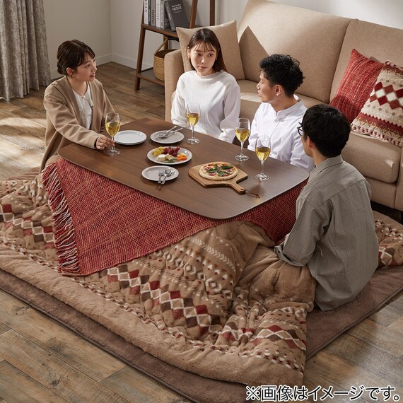 掲載しない】高さが変えられる2Wayこたつテーブル＋掛布団2点セット 