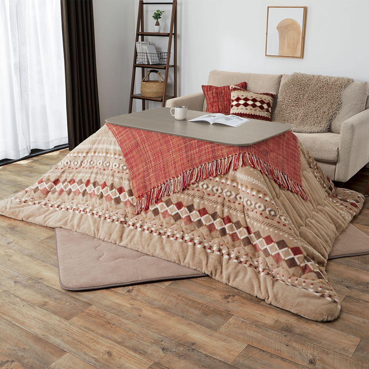 掲載しない】高さが変えられる2Wayこたつテーブル掛布団2点セット(NV03