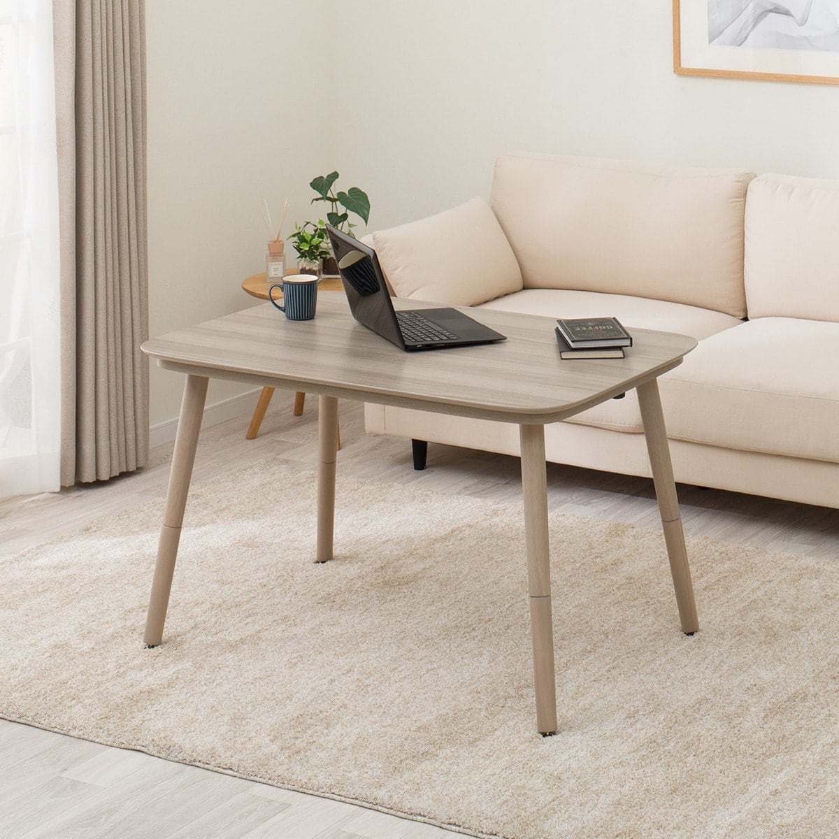 掲載しない】高さが変えられる2Wayこたつテーブル掛布団2点セット(NV03