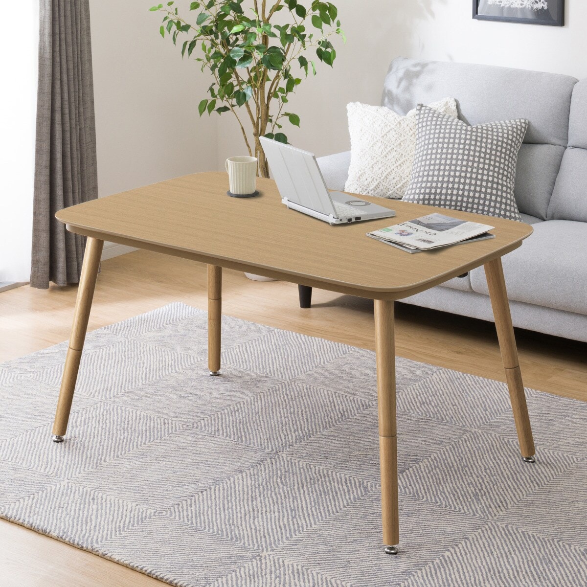 ニトリ◼️高さが変えられる2Wayこたつテーブル120cm×75ブラウンカラー ニトリ◼️高さが変えられる2Wayこたつテーブル120cm×75ブラウン