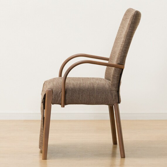 傷・汚れに強いファブリック ダイニングこたつセット(NV03 80 MBR/チェアC-10K肘あり MBR/NSF-DMO) 20枚目画像